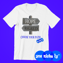 Load image into Gallery viewer, HOPE REGRET CHOOSE - YOUNICHELY - Youth Short Sleeve T-Shirt
