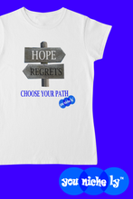 Load image into Gallery viewer, HOPE REGRETS CHOOSE - YOUNICHELY - Unisex t-shirt
