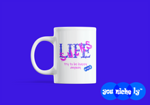 Load image into Gallery viewer, LIFE SUCKS - YOUNICHELY - White glossy mug
