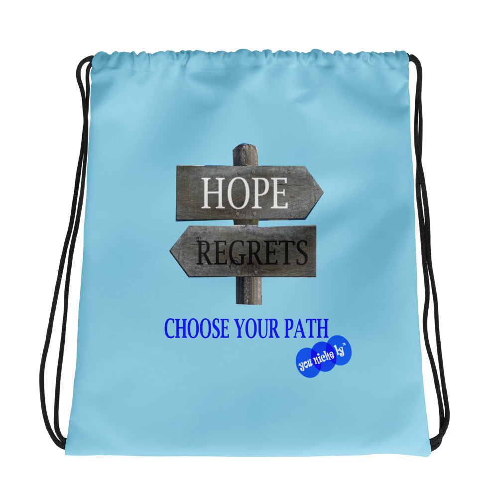 HOPE REGRET CHOOSE - YOUNICHELY - Drawstring bag