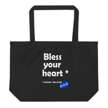 Load image into Gallery viewer, BLESS YOUR HEART - YOUNICHELY - Large organic tote bag
