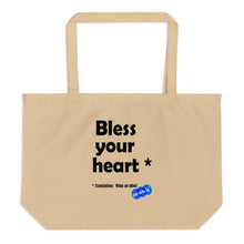 Load image into Gallery viewer, BLESS YOUR HEART - YOUNICHELY - Large organic tote bag
