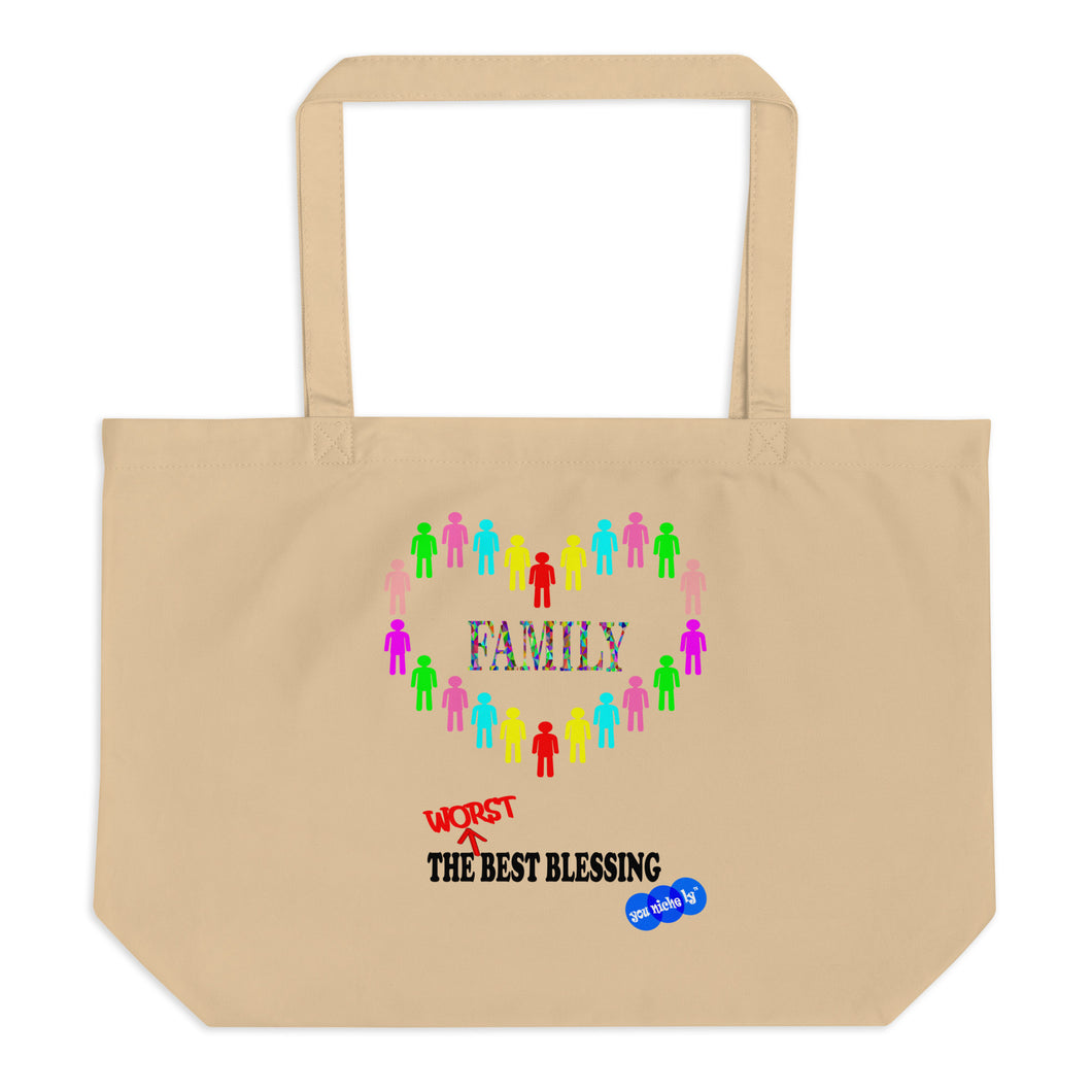 FAMILY - YOUNICHELY - Large organic tote bag