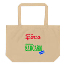 Load image into Gallery viewer, SARCASM- YOUNICHELY - Large organic tote bag
