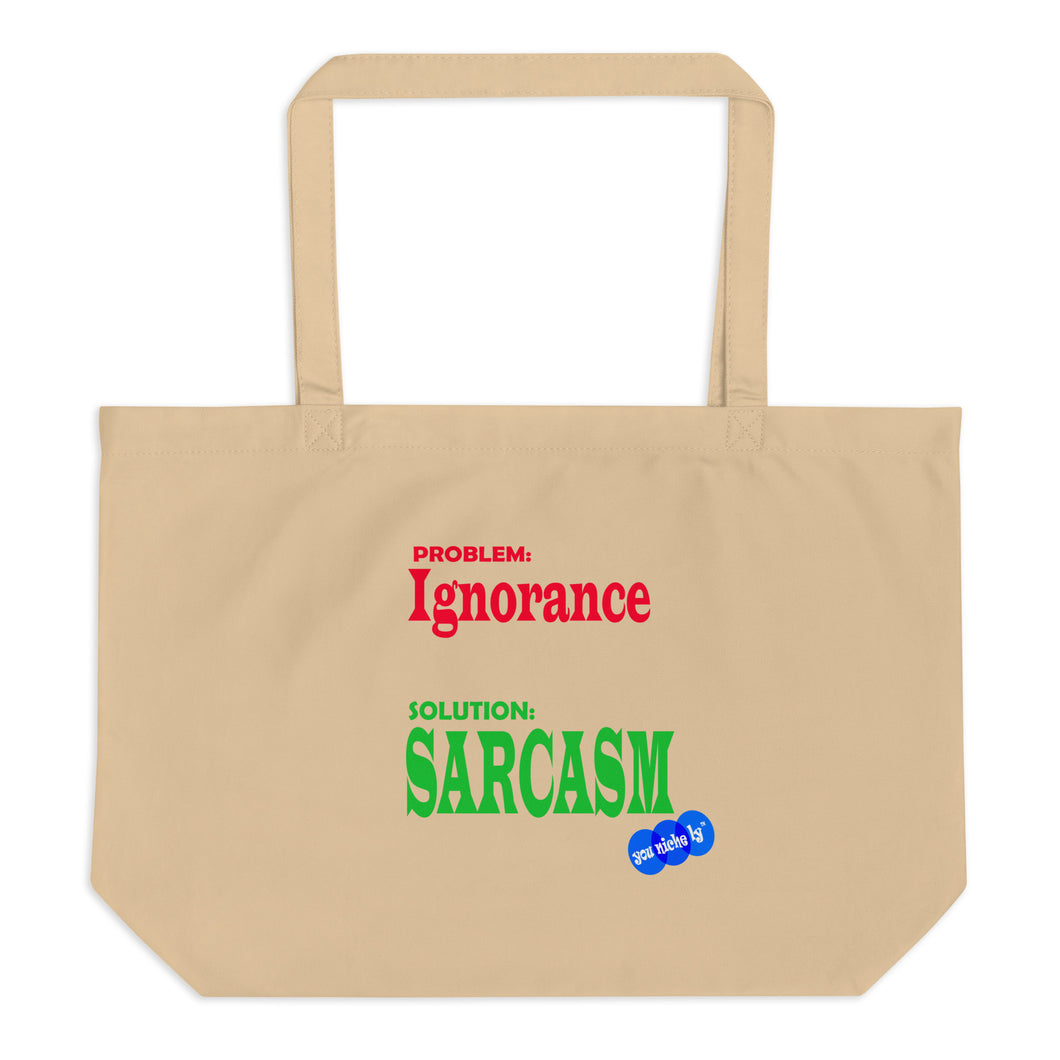 SARCASM- YOUNICHELY - Large organic tote bag