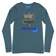 Load image into Gallery viewer, HOPE REGRET CHOOSE - YOUNICHELY - Unisex Long Sleeve Tee
