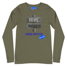 Load image into Gallery viewer, HOPE REGRET CHOOSE - YOUNICHELY - Unisex Long Sleeve Tee
