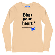 Load image into Gallery viewer, BLESS YOUR HEART - YOUNICHELY - Unisex Long Sleeve Tee
