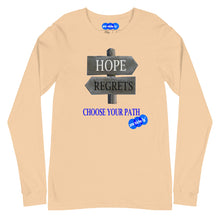 Load image into Gallery viewer, HOPE REGRET CHOOSE - YOUNICHELY - Unisex Long Sleeve Tee
