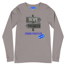 Load image into Gallery viewer, HOPE REGRET CHOOSE - YOUNICHELY - Unisex Long Sleeve Tee

