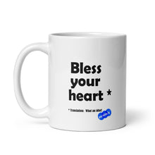 Load image into Gallery viewer, BLESS YOUR HEART - YOUNICHELY - White glossy mug
