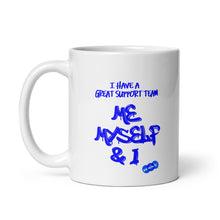 Load image into Gallery viewer, MY SUPPORT TEAM - YOUNICHELY - White glossy mug
