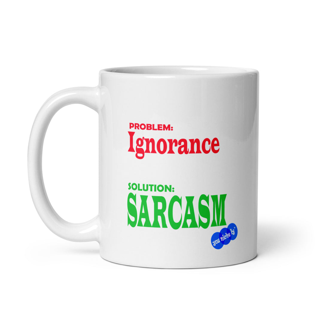 SARCASM - YOUNICHELY - White glossy mug