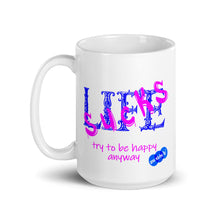 Load image into Gallery viewer, LIFE SUCKS - YOUNICHELY - White glossy mug

