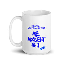 Load image into Gallery viewer, MY SUPPORT TEAM - YOUNICHELY - White glossy mug
