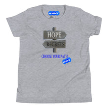 Load image into Gallery viewer, HOPE REGRET CHOOSE - YOUNICHELY - Youth Short Sleeve T-Shirt
