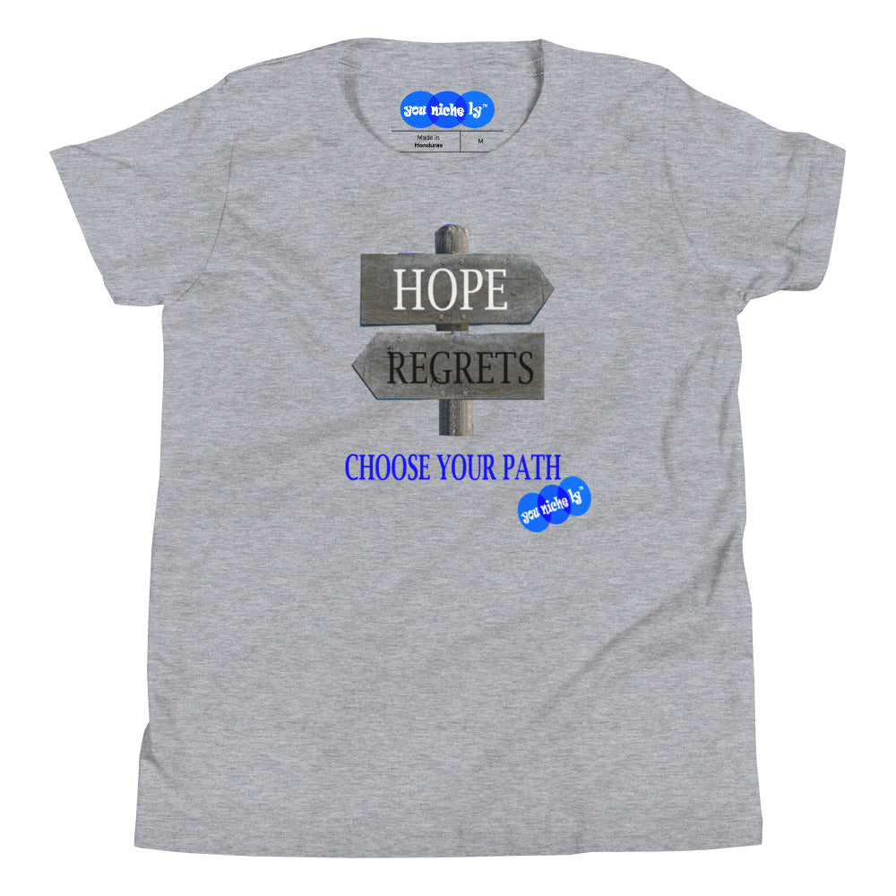 HOPE REGRET CHOOSE - YOUNICHELY - Youth Short Sleeve T-Shirt