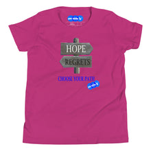 Load image into Gallery viewer, HOPE REGRET CHOOSE - YOUNICHELY - Youth Short Sleeve T-Shirt
