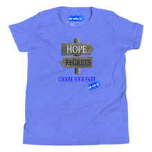 Load image into Gallery viewer, HOPE REGRET CHOOSE - YOUNICHELY - Youth Short Sleeve T-Shirt
