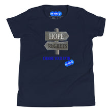 Load image into Gallery viewer, HOPE REGRET CHOOSE - YOUNICHELY - Youth Short Sleeve T-Shirt

