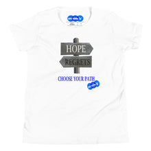 Load image into Gallery viewer, HOPE REGRET CHOOSE - YOUNICHELY - Youth Short Sleeve T-Shirt
