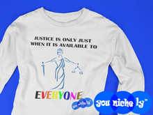 Load image into Gallery viewer, JUSTICE - YOUNICHELY - Unisex Long Sleeve Tee

