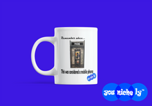Load image into Gallery viewer, REMEMBER WHEN...MOBILE PHONE - YOUNICHELY - White glossy mug
