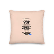 Load image into Gallery viewer, GOOD LOOKS OR BRAINS - YOUNICHELY - Premium Pillow
