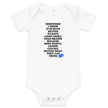 Load image into Gallery viewer, GOOD LOOKS OR BRAINS - YOUNICHELY - Baby short sleeve one piece
