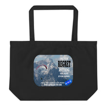Load image into Gallery viewer, NEVER REGRET - YOUNICHELY - Large organic tote bag
