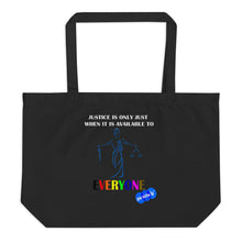Load image into Gallery viewer, JUSTICE - YOUNICHELY - Large organic tote bag
