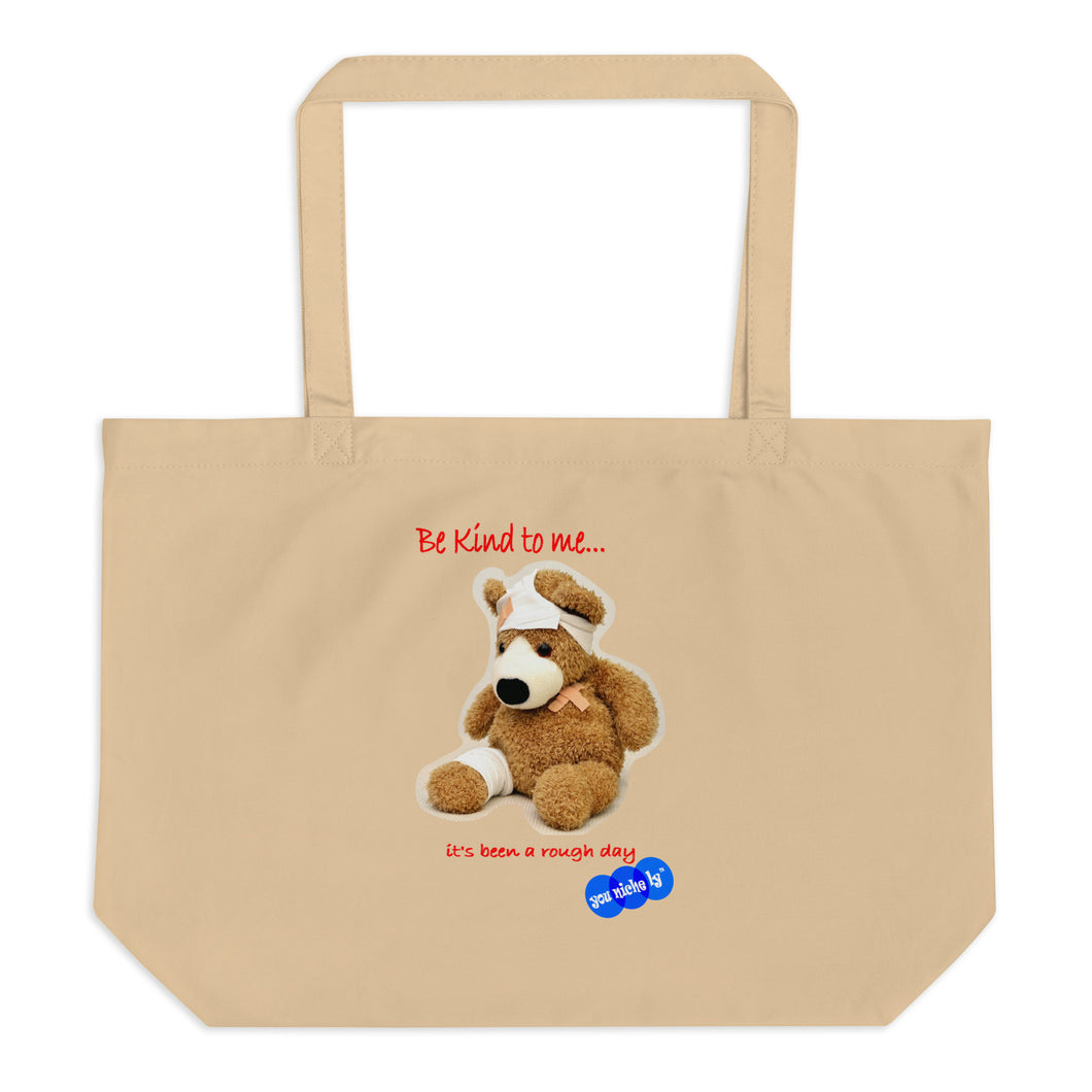 BE KIND TO ME - YOUNICHELY - Large organic tote bag