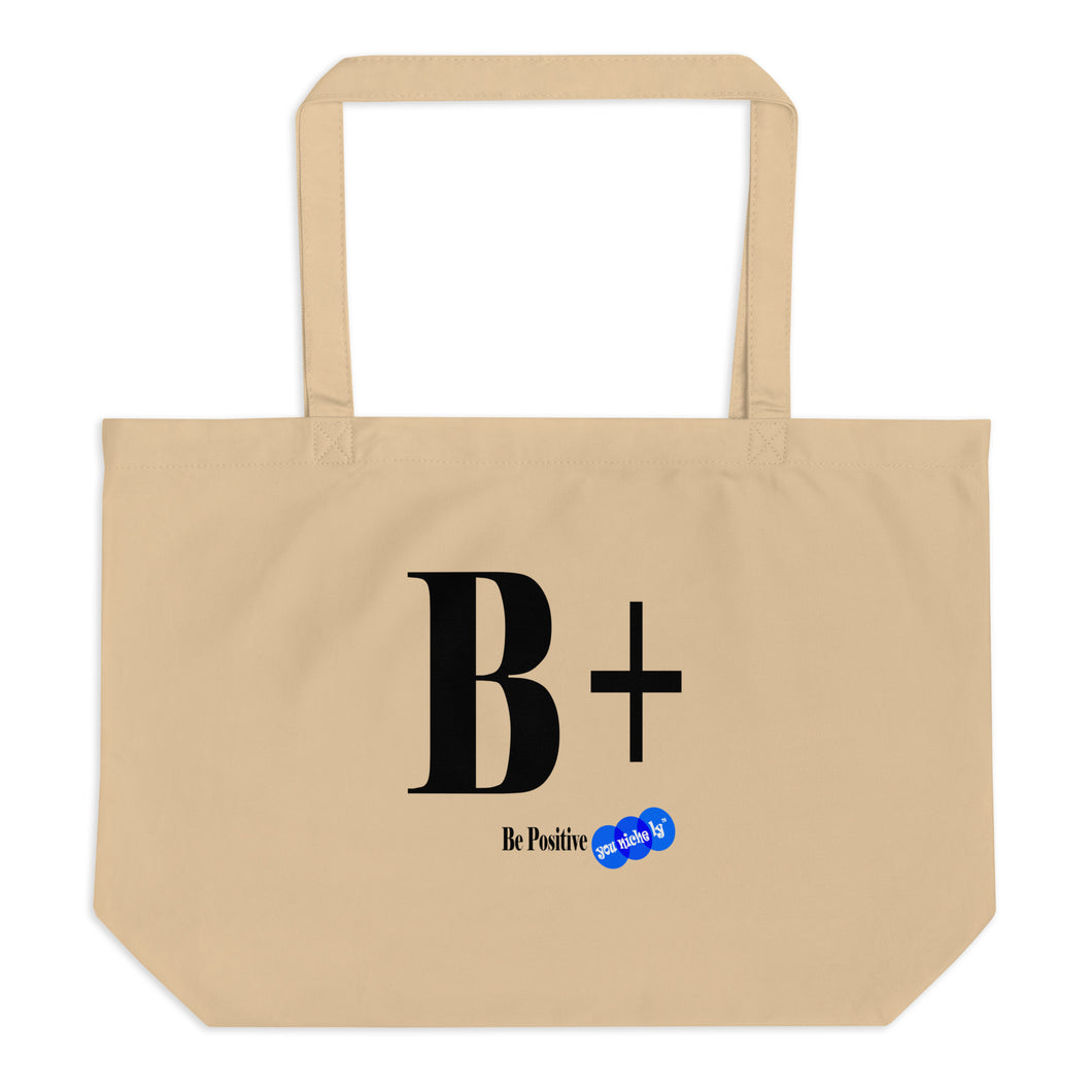 BE POSITIVE - YOUNICHELY - Large organic tote bag