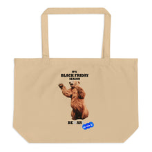 Load image into Gallery viewer, BLACK FRIDAY BEWARE - YOUNICHELY - Large organic tote bag
