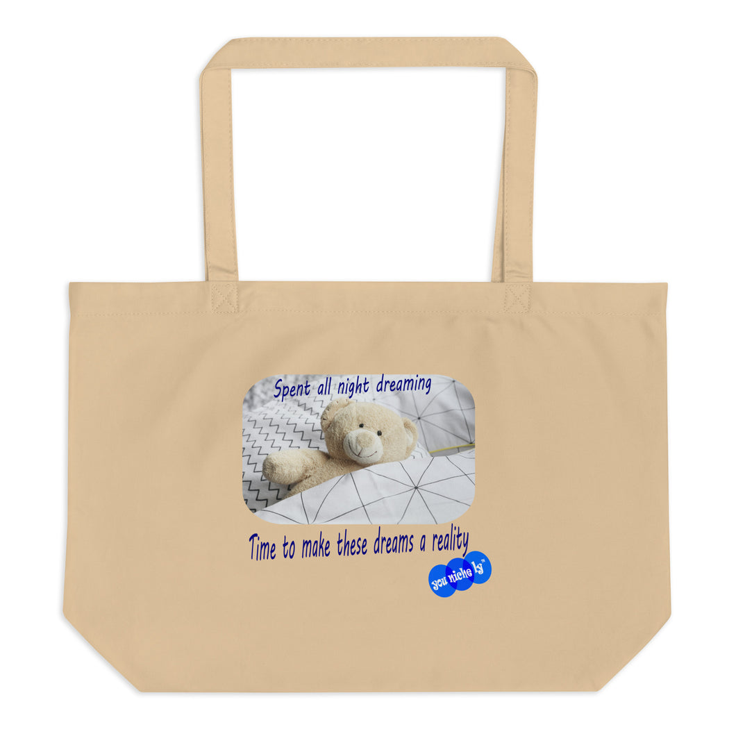 DREAMY BEAR - YOUNICHELY - Large organic tote bag