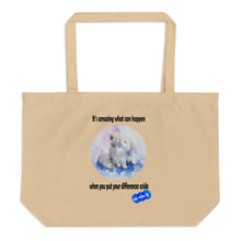 Load image into Gallery viewer, DIFFERENCES ASIDE - YOUNICHELY - Large organic tote bag
