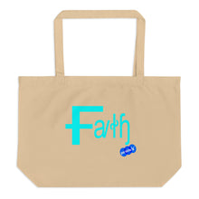 Load image into Gallery viewer, FAITH - YOUNICHELY - Large organic tote bag
