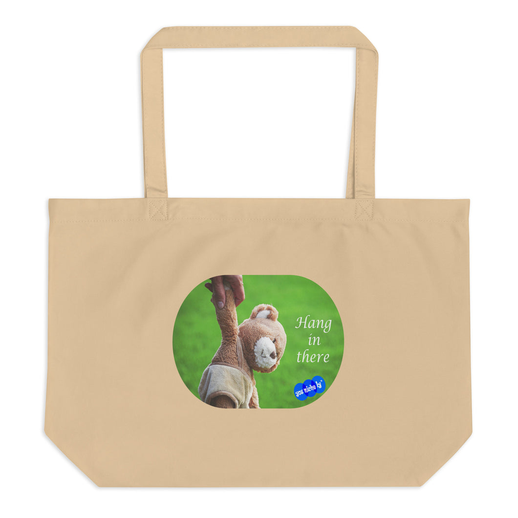 HANG IN THERE - YOUNICHELY - Large organic tote bag