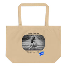 Load image into Gallery viewer, LONG ROAD - YOUNICHELY - Large organic tote bag
