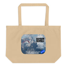 Load image into Gallery viewer, NEVER REGRET - YOUNICHELY - Large organic tote bag
