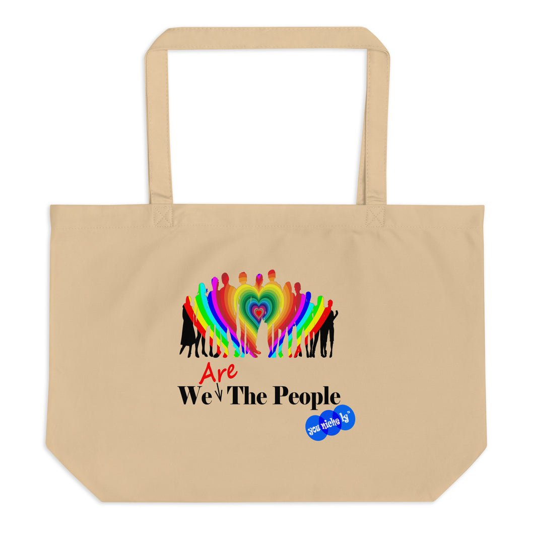 WE ARE THE PEOPLE - YOUNICHELY - Large organic tote bag