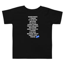 Load image into Gallery viewer, GOOD LOOKS OR BRAINS? - YOUNICHELY - Toddler Short Sleeve Tee
