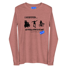 Load image into Gallery viewer, I SURVIVED... NO HELMET - YOUNICHELY -Unisex Long Sleeve Tee
