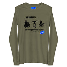 Load image into Gallery viewer, I SURVIVED... NO HELMET - YOUNICHELY -Unisex Long Sleeve Tee
