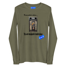 Load image into Gallery viewer, REMEMBER WHEN...MOBILE PHONE - YOUNICHELY -Unisex Long Sleeve Tee
