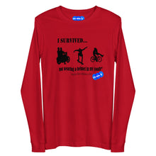 Load image into Gallery viewer, I SURVIVED... NO HELMET - YOUNICHELY -Unisex Long Sleeve Tee
