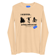 Load image into Gallery viewer, I SURVIVED... NO HELMET - YOUNICHELY -Unisex Long Sleeve Tee
