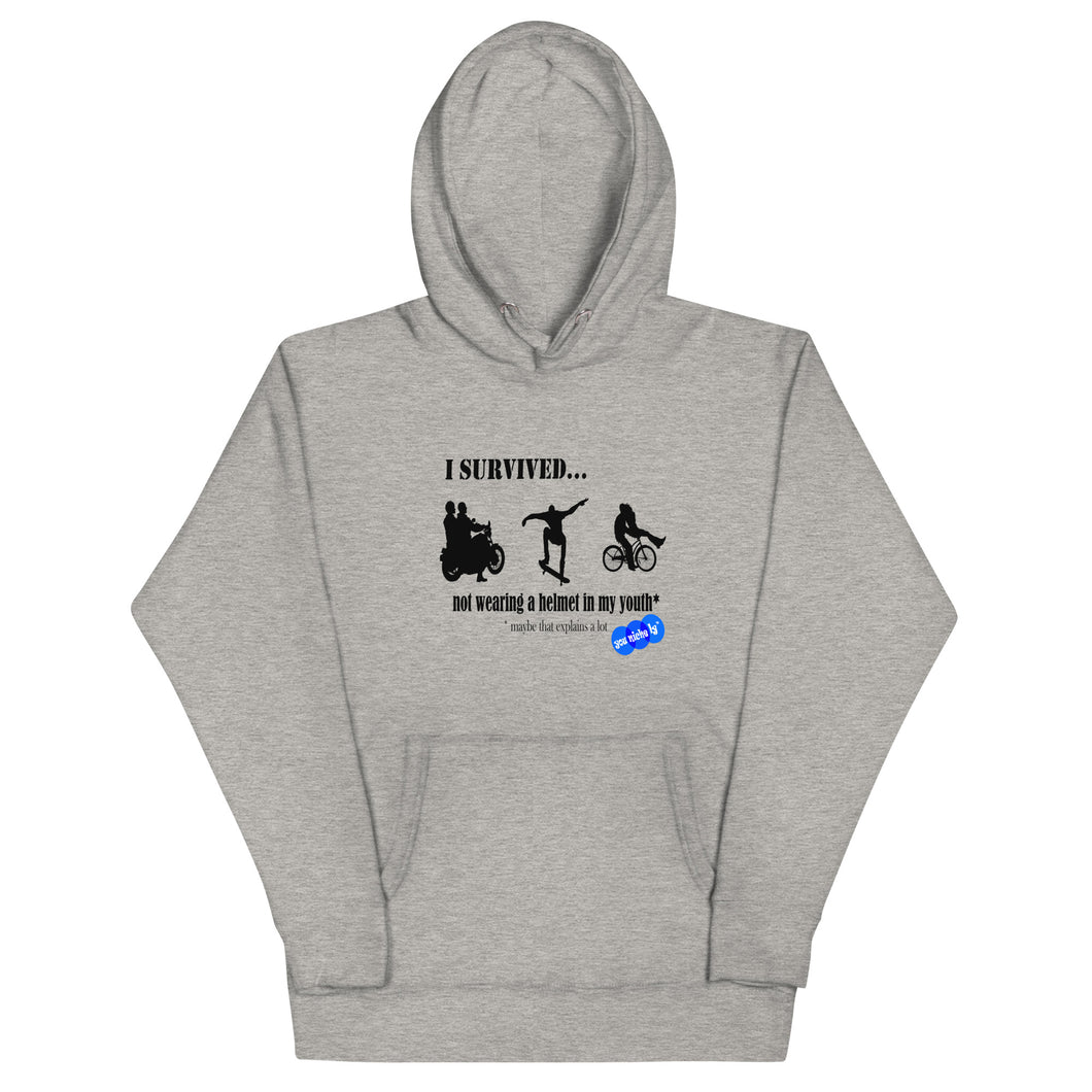 I SURVIVED...NO HELMET - YOUNICHELY - Unisex Hoodie