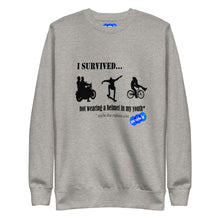 Load image into Gallery viewer, I SURVIVED...NO HELMET - YOUNICHELY - Unisex Premium Sweatshirt
