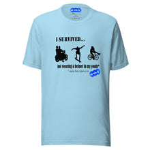 Load image into Gallery viewer, I SURVIVED...NO HELMET - YOUNICHELY - Unisex t-shirt
